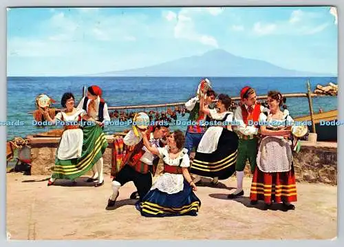 D325223 Italien. Sorrent. Tarantella Tanz. Brunner. Como. Fotocolor. 1969. Postc