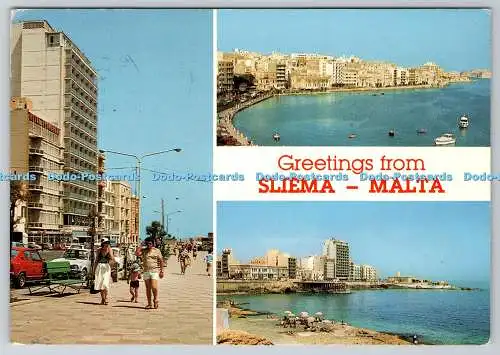 D325231 Malta. Liebe Grüße aus Sliema. Perfecta Werbung. N. 521. 1989. Postca