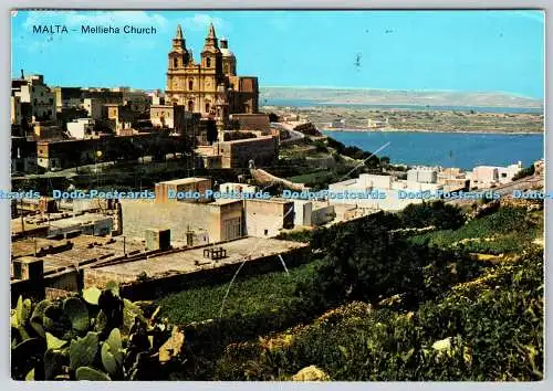 D325233 Malta. Mellieha Kirche. Alfred Galea Zammit. Interprint. G115. Postkarte