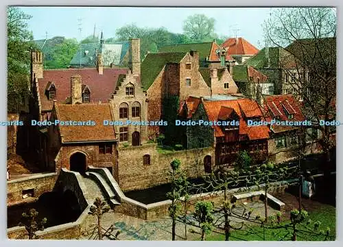 D325240 Brügge. Garten von Arentshaus. Brücke des Heiligen Bonifatius. A. van Mieghem. O