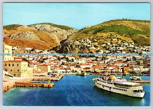 D334081 Hydra. Blick auf den Hafen. Delta