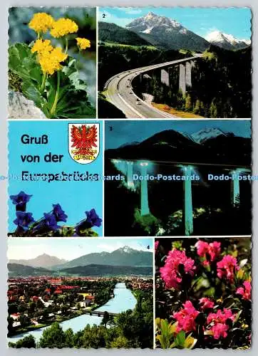 D326083 Gruss von de Europabrücke. KTV. Tiroler Kunstverlag. Chizzali. Innsbruck