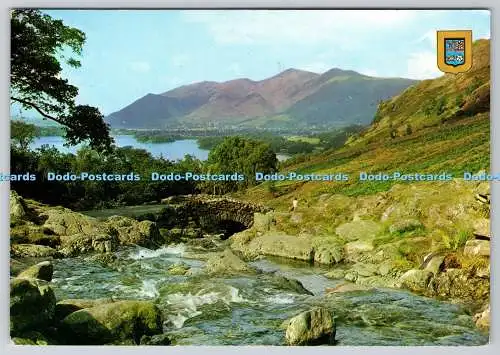 D334083 Keswick. Ashness Bridge und Derwentwater. Sanderson und Dixon. Langdale.