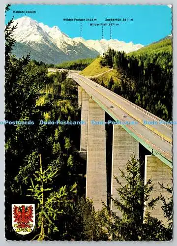 D326091 Tirol. Europabrücke. Autostrade Brenner bei Innsbruck. KTV. Tiroler Ku