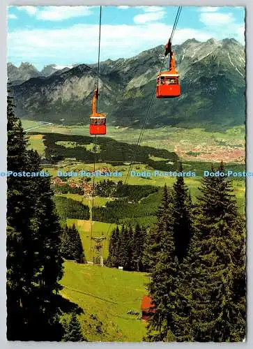 D326094 Tirol. Patscherkofelbahn. Blick auf Igls und Innsbruck mit Zugspitze. KT