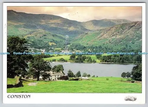 D334094 Coniston. Über Coniston Water gesehen. Millstone Karten. 2000