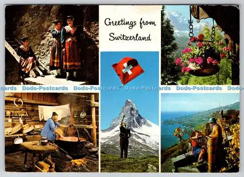 D328673 Grüße aus der Schweiz. Photoglob AG. Zürich. PM. Geneve. 1986. Post