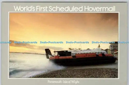 D325274 Isle of Wight. Portsmouth. Weltweit erste geplante Hovermail. Kopfpostma