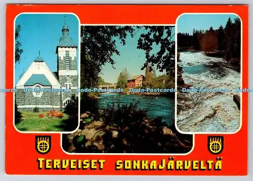 D328676 Finnland. Terveiset Sonkajarvelta. Sonkajarvi. Henrik de Heij. PR Korti.