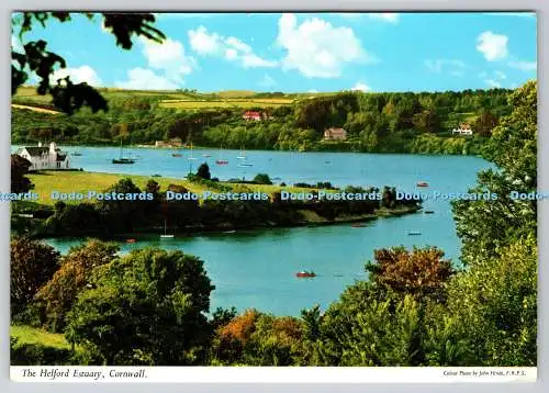 D325282 Cornwall. Helford-Mündung. John Hinde. F.R.P.S. London. Bedruckt in Ir