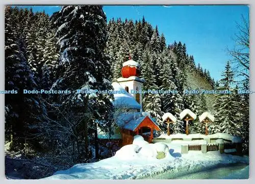 D325297 Winterzauber in Tirol. Wallfahrtskirche Stampfanger. Soll am Wilden Kais