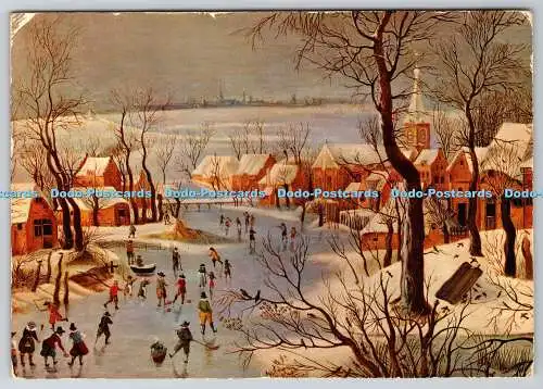 D328731 P. Brueghel Il Giovane. Paesaggio invernale. AR. Italien. PM. Livorno Ferr