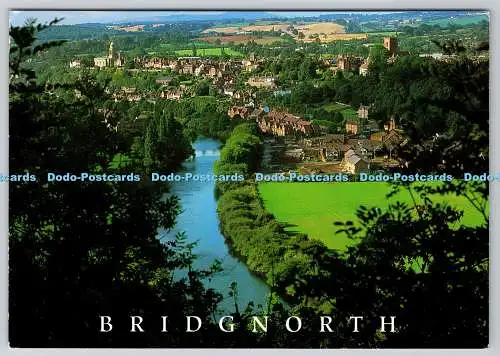 D334167 Bridgnorth und River Severn von High Rock. J. Salmon. Sevenoaks. Kent