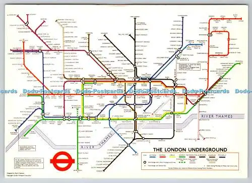 D325353 Karte. Londoner U-Bahn. London Transport. Fotopräzision. St. Ives. Co