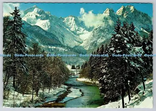 D328788 Zugspitzgruppe mit Loisach. Abschluss zur Isar. Hans Huber KG. Garmisch Pa