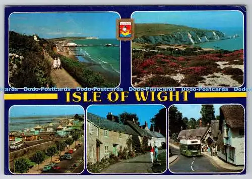 D334236 Isle of Wight. Sandown. Alaun Bay. W. J. Nigh. Multi View