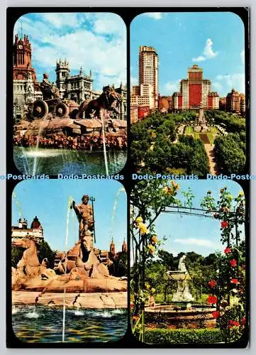D326262 Spanien. Recuerdo de Madrid. J. L. Gallegos. N. 51. Postkarte. Multi View