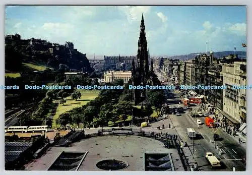 D331476 Edinburgh. Princes Street und das Schloss. J. Arthur Dixon. Inverness. Sc