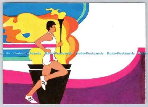 D328870 Olympische Sommerspiele 1984. Robert Peak. Olympische Fackel-Postkarte. Los Angele