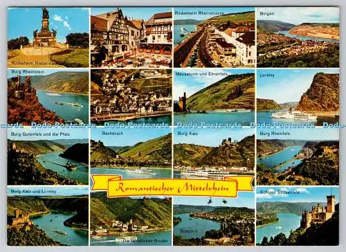 D334299 Romantischer Mittelrhein. Burg Katz. Edmund von König. Multi View