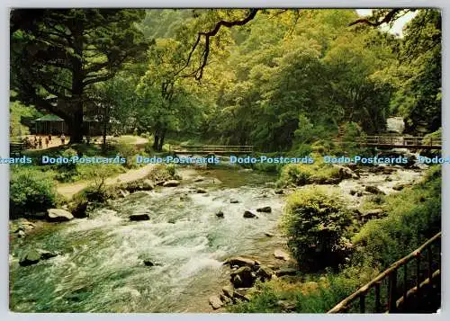 D328888 Devon. Lynmouth. Wassertreffen. Beim Treffen von East Lyn und Hoar Oak Water.