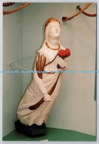 D326321 St. Agnes Museum Trust. Lady Agnes Galionsfigur. AJH. Postkarte
