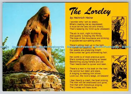 D328905 St. Goarshausen am Rhein. Die Loreley. Heinrich Heine. Die Loreley. Gedicht
