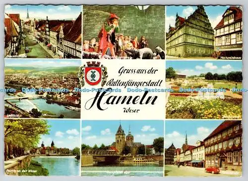 D331552 Gruss aus der Rattenjangerstadt Hameln. Weser. Cramers. Multi View