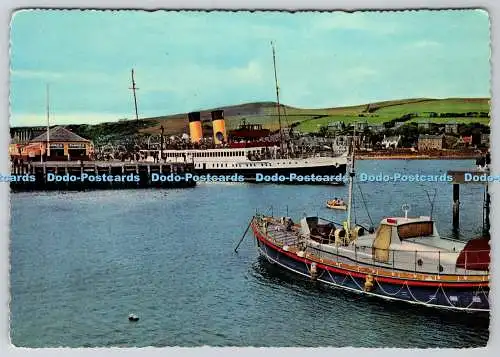 D331556 Kintyre. Herzogin von Hamilton am Campbeltown Pier. Valentinstag. Scots Picto