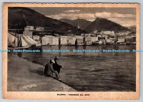 D331565 Salerno. Panorama dal Mare. Rotocalcografica