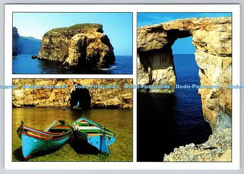 D328934 Malta. Gozo. Pilzgestein. Dwejra. Azure Windows. Publikationen anklicken. PM.
