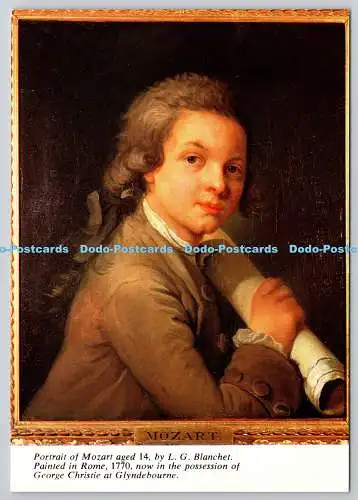 D325531 Rom 1770. Porträt von Mozart im Alter von 14 Jahren. L. G. Blanchet. Larkfield Printin