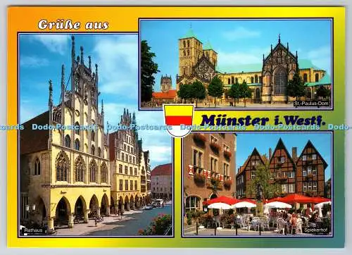 D328943 Grusse aus Münster in Westfalen. Universitätsstadt. Rathaus. St. Paulus