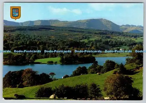 D328949 England. Cumbria. Blick über Esthwaite. Sanderson und Dixon. Langdal