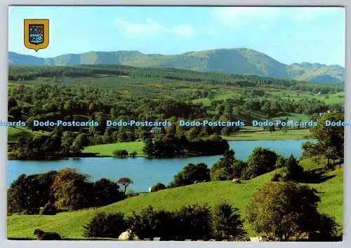 D328950 England. Cumbria. Blick über Esthwaite. Sanderson und Dixon. Langdal