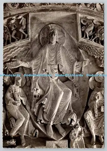D325544 Yonne. Vezelay. Eglise Abbatiale de la Madeleine. Tympan central du Nart