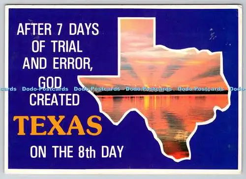 D328959 Nach 7 Tagen des Ausprobierens schuf Gott Texas am 8. Tag. Schule