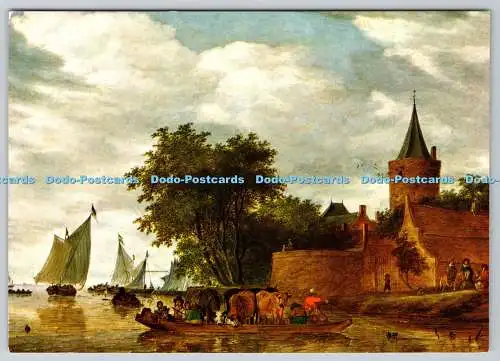 D328967 Haarlem. Frans Halsmuseum. Salomon Jacobsz van Ruysdael. Riviergezicht m