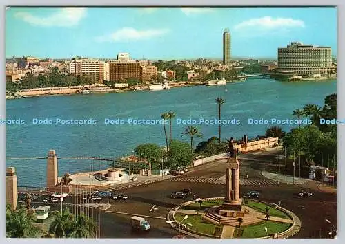 D331606 Kairo. Gesamtansicht des Nils. Postkarte