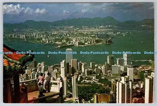 D331617 Halbinsel. Die komplette Szene Hongkongs. Island und Kowloon. S. C. Moy.