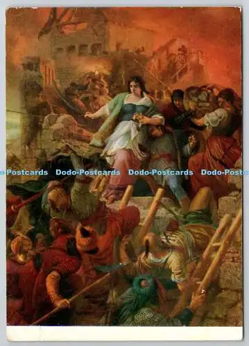 D326414 Budapest. Ungarische Nationalgalerie. Szekely Bertalan. Heldenhafte Frauen von