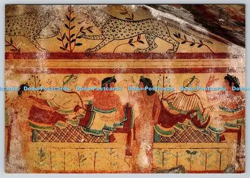 D334410 Tarquinia. Tomba dei Leopardi. Banchettanti. Arno Tevere. Scala