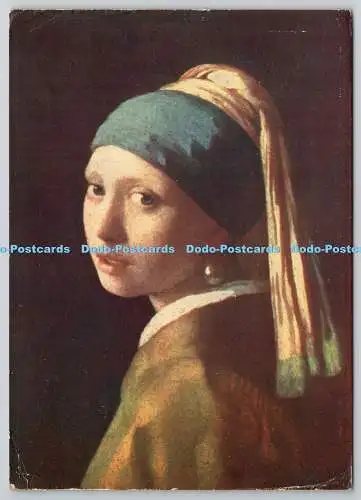 D329001 Gravenhage. Mauritshuis. Joh. Vermeer van Delft. Der gelbe Turban. Hans