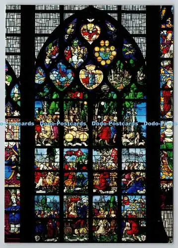 D326419 Rouen. Eglise Sainte Jeanne d Arc. Triomphe de la Vierge ou vitrail des