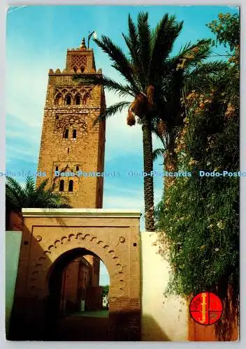 D325592 Marrakesch. Das Minarett der Koutoubia. Mau Mar. Farbe Maroc. El Bahia.