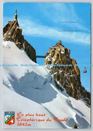 D325652 Chamonix Mont Blanc. L Aiguille du Midi. Plus haut telepherique du Monde