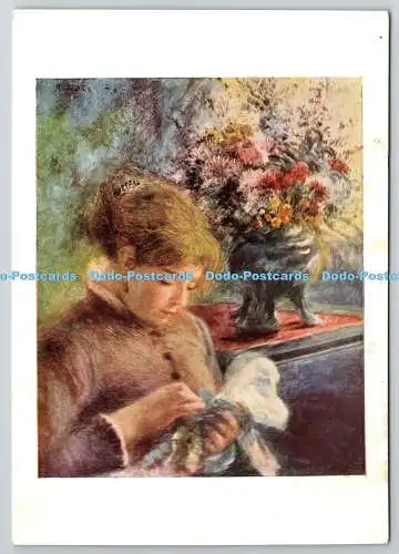 D326484 Chicago. Kunstinstitut. Auguste Renoir. Lady Sewing 1879. Pallas Gallery
