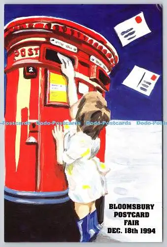 D329067 Bloomsbury Postkartenmesse 18. Dezember 1994. Sarah Beaumont. IPM Aktionen.