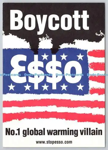 D325683 Boykott Esso. Nr. 1 Bösewicht zur globalen Erwärmung. Postkarte
