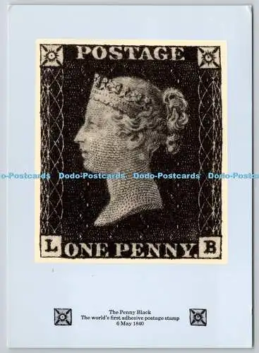 D329109 London. Nationales Postmuseum. Der Penny Black. Weltweit erster Kleber p